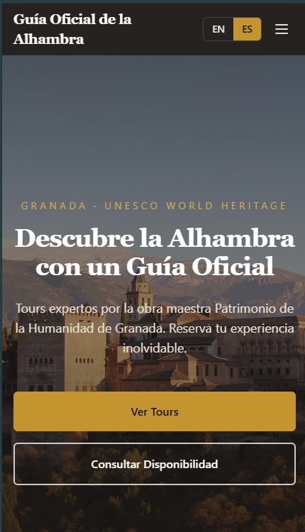 Alhambra mobile responsive view