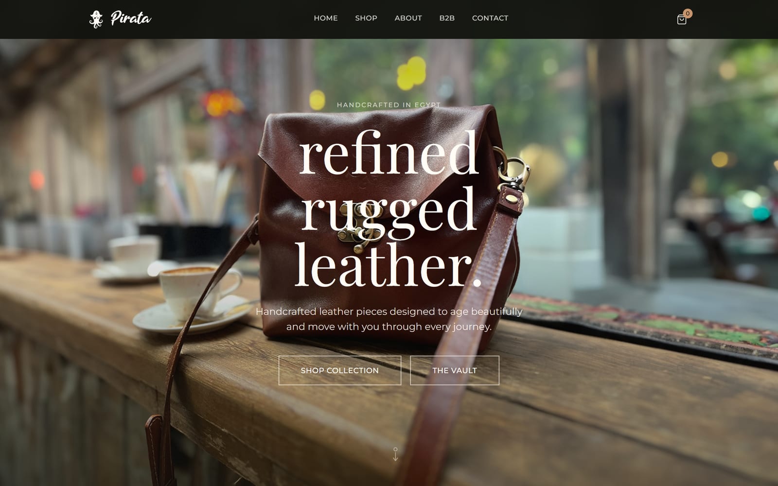 Pirata Goods storefront homepage